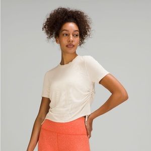 lululemon | White Ribbed Synched Shirt